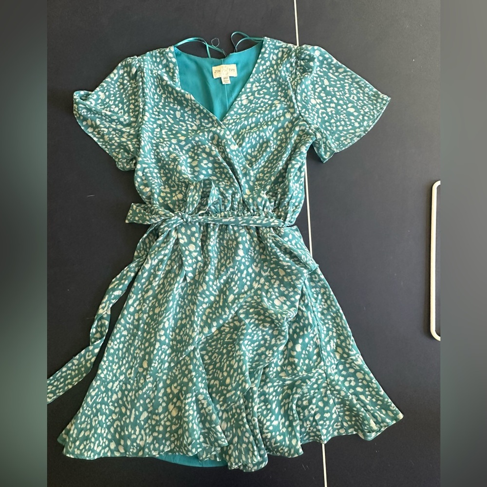Extra extra small blue/green floral dress from francesca’s